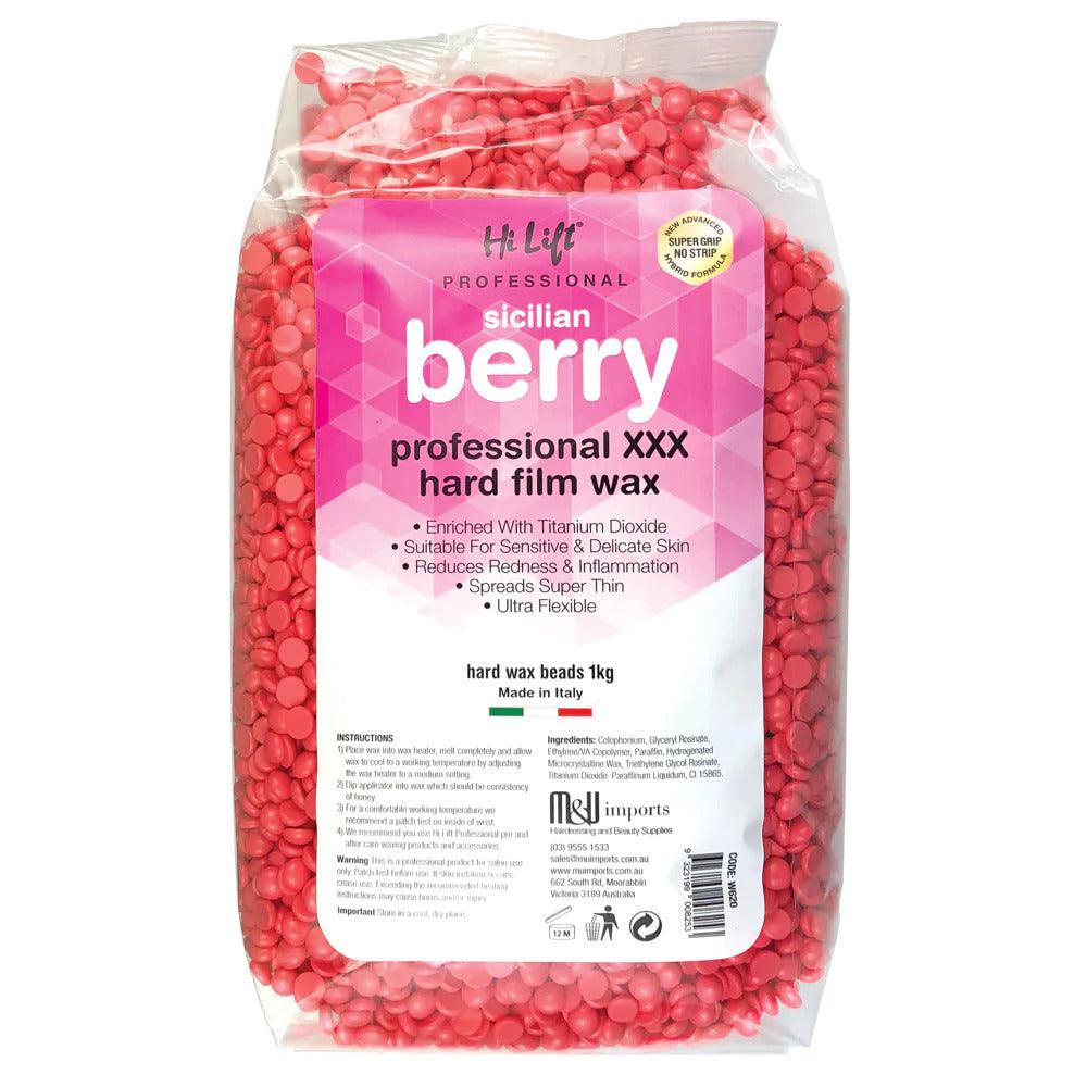 Hi Lift Sicilian Berry Hard Wax - 1kg Bag - Hair & Soul Wellness Hub